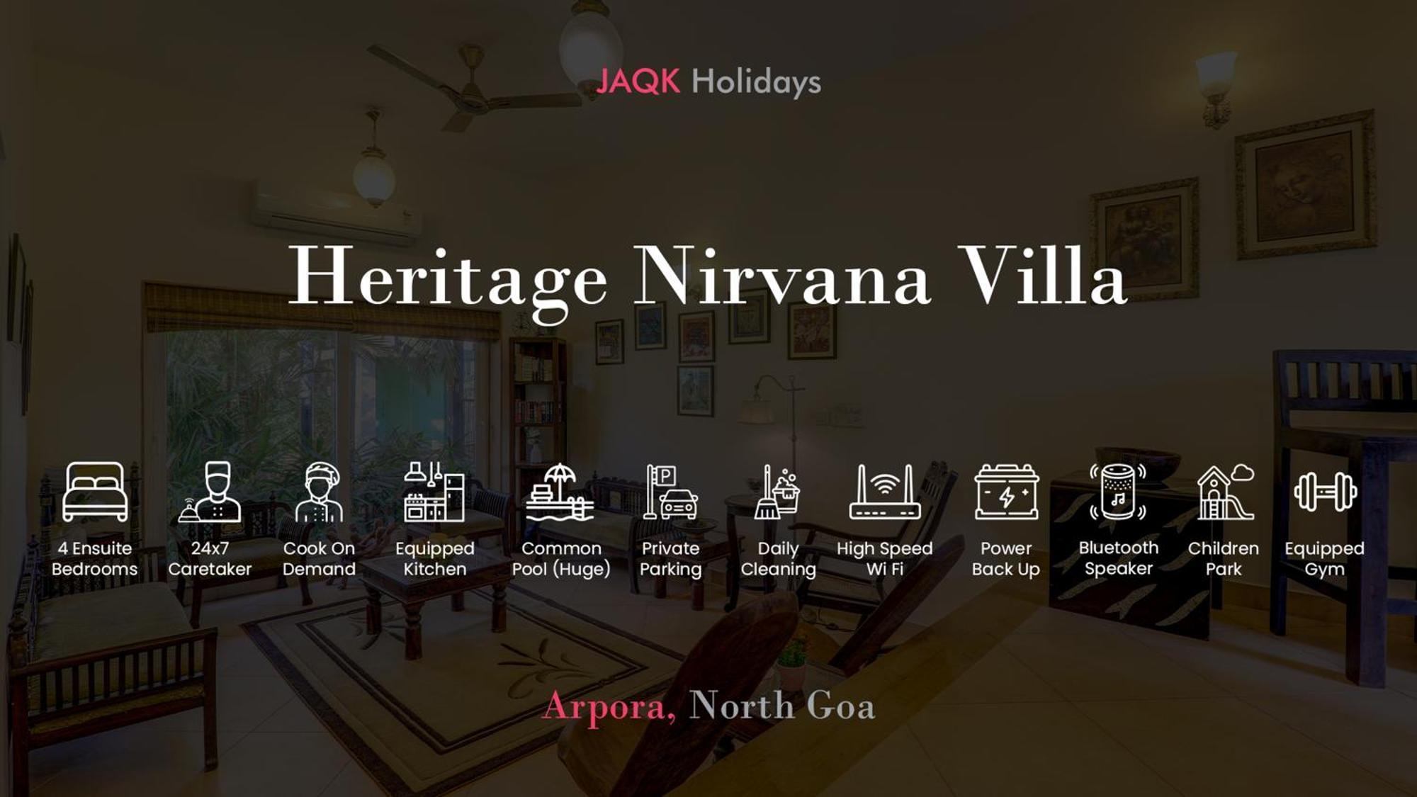 Heritage Nirvana Villa - 4Bhk, Goa كالانغيُت المظهر الخارجي الصورة